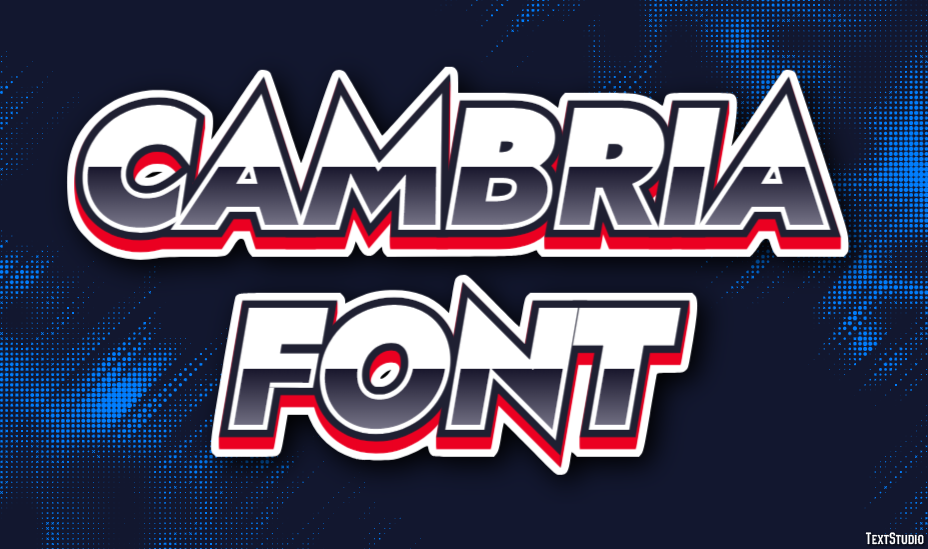 Cambria Font Efecto de Texto
