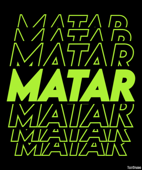 Matar Efeito de texto