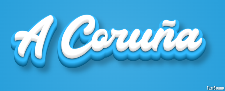 A Coruña Efeito de texto