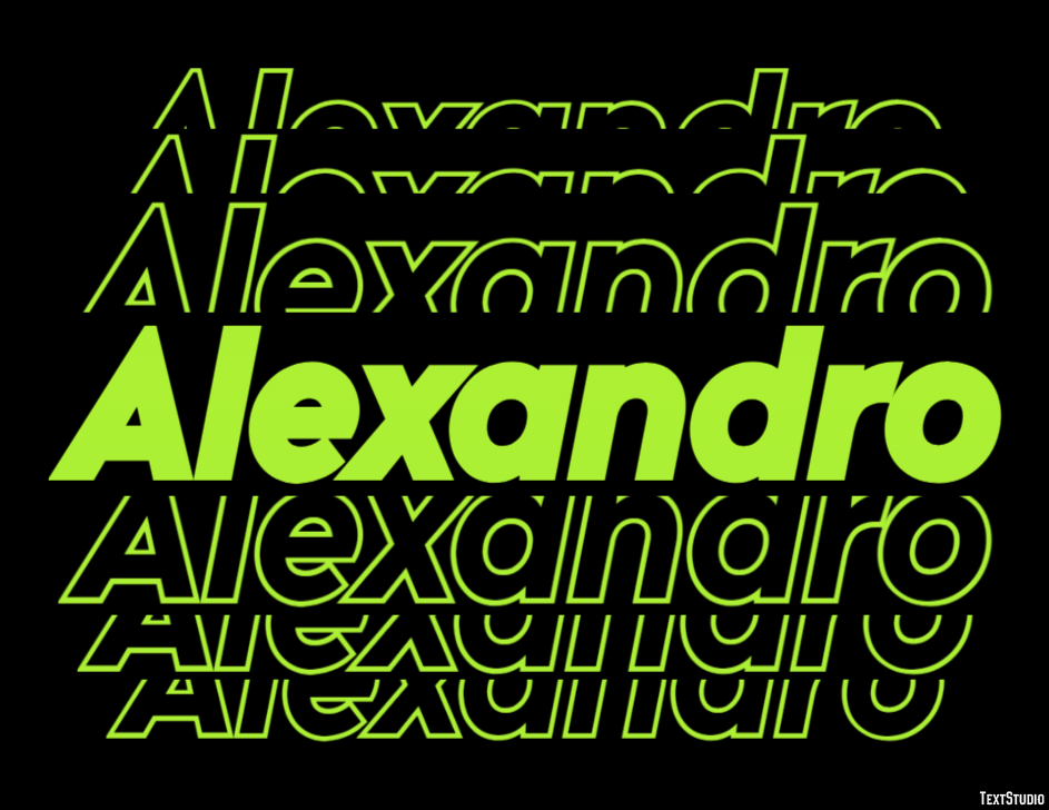 Alexandro Text effect