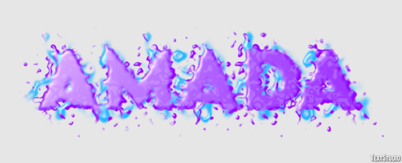 Amada Efecto de Texto