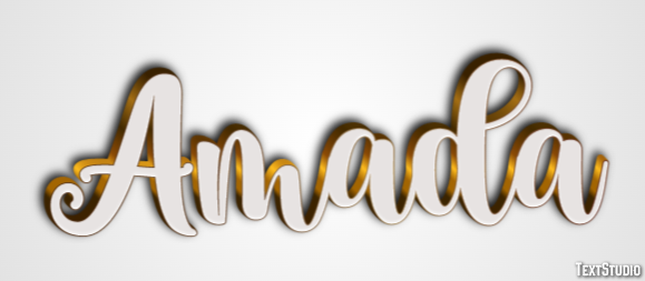 Amada Efecto de Texto