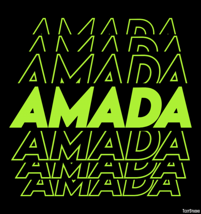 Amada Efecto de Texto