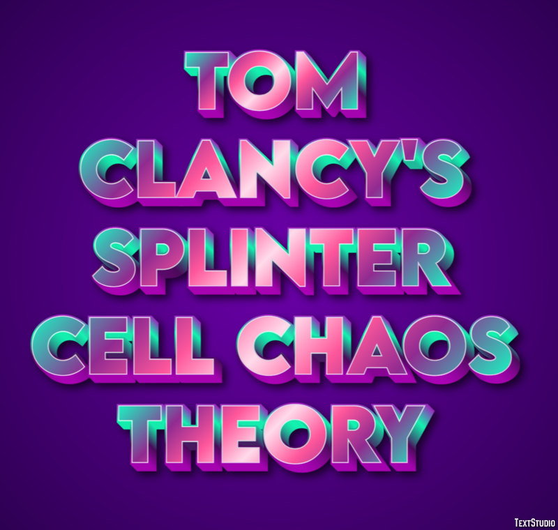 Tom Clancy's Splinter Cell Chaos Theory テキスト効果