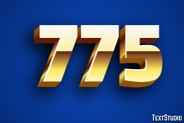 775 Text effect