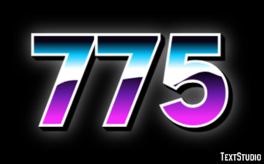 775 Text effect