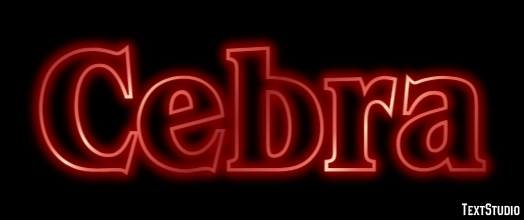 Cebra Efecto de texto