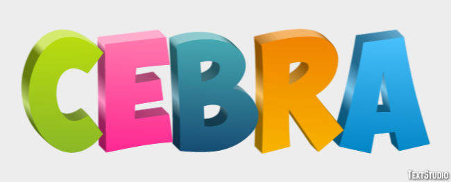 Cebra Texteffekt