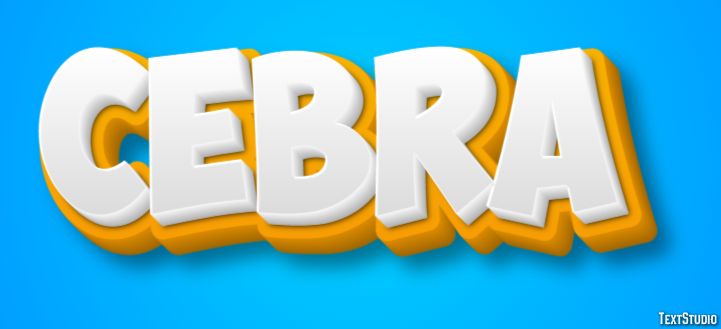 Cebra Efecto de texto
