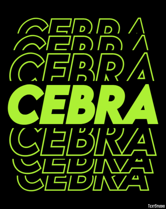 Cebra Efecto de texto