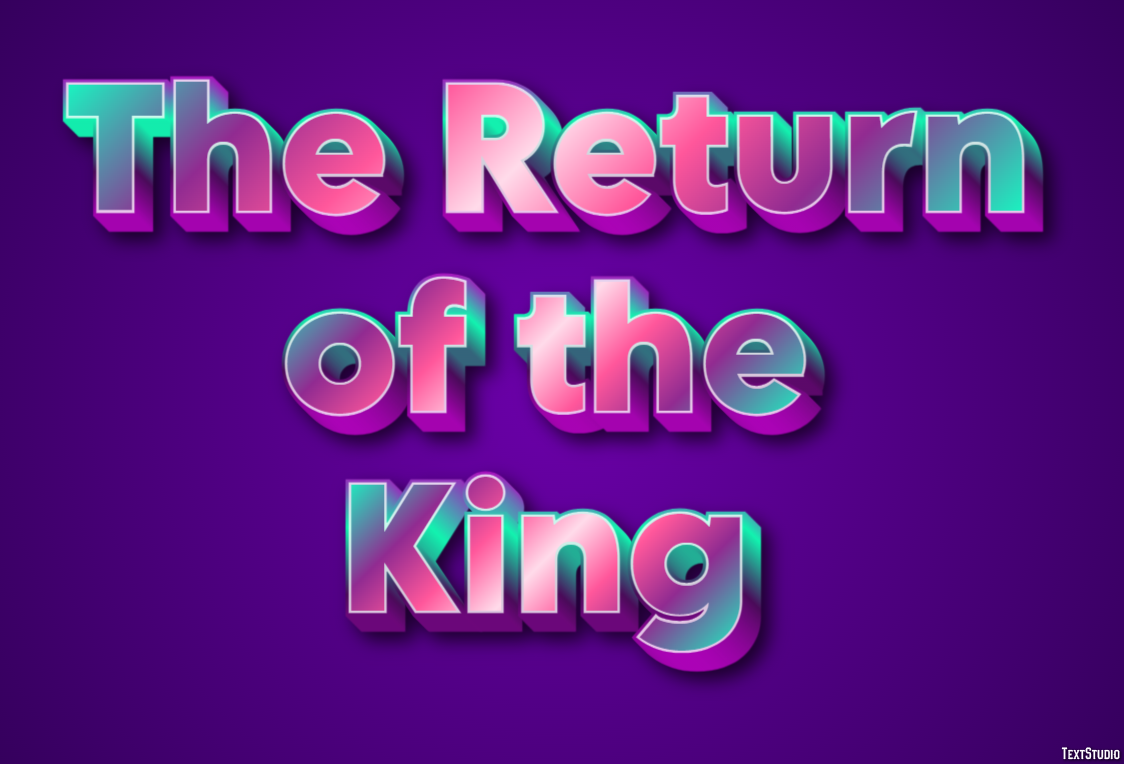 The Return of the King Text Effect