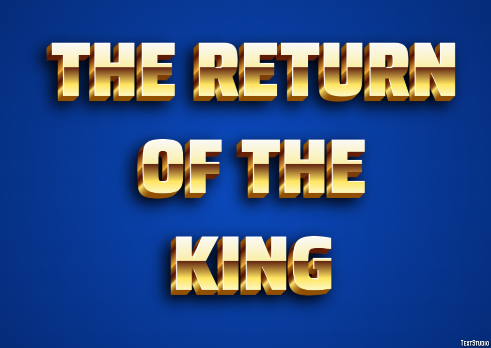 The Return of the King Efekt tekstowy