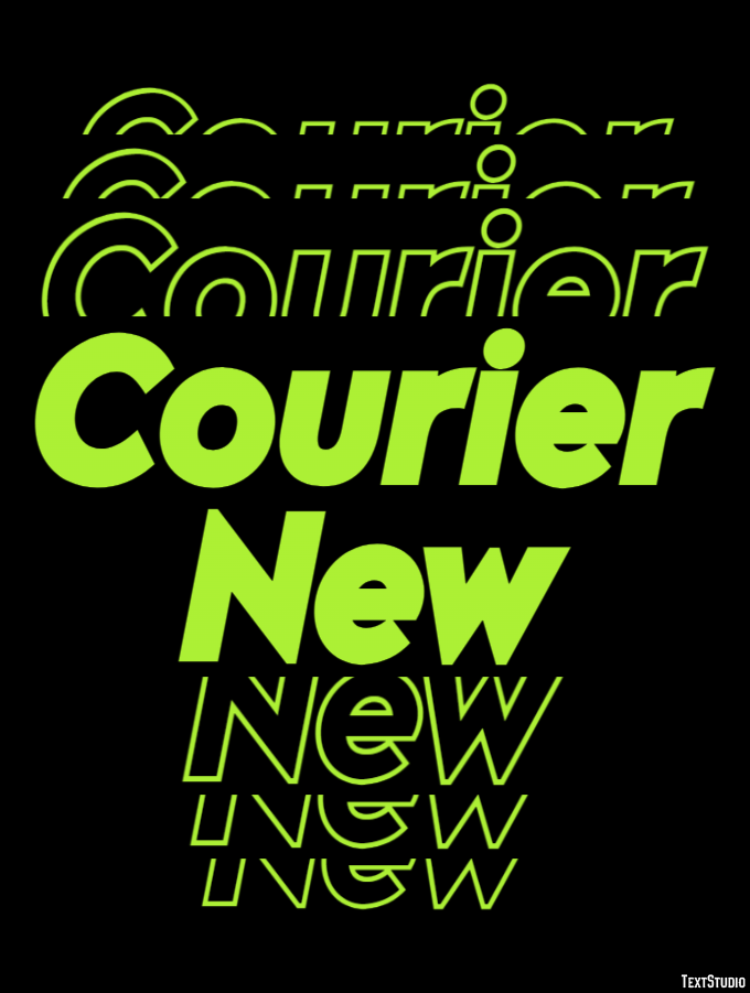 Courier New Metin efekti