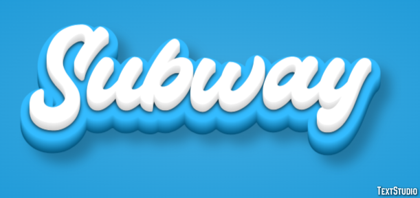 Subway Эффект текста