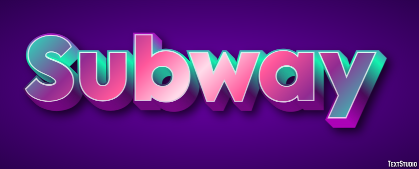 Subway Эффект текста