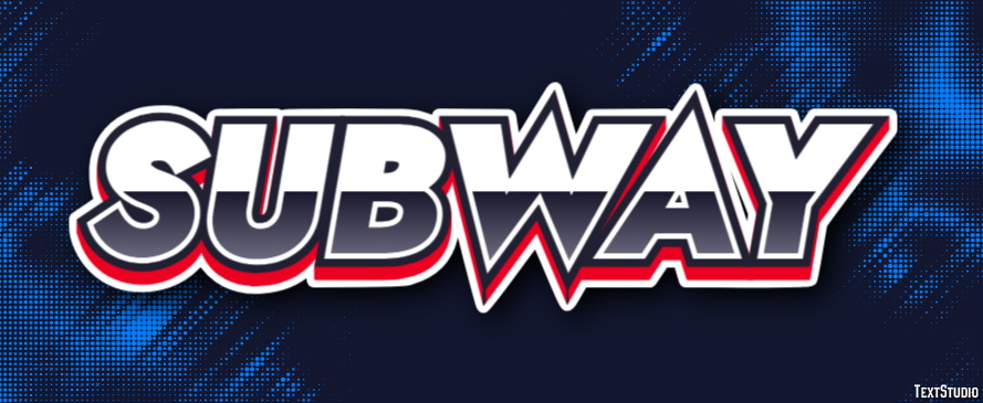 Subway Эффект текста