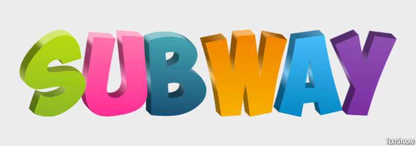 Subway Эффект текста