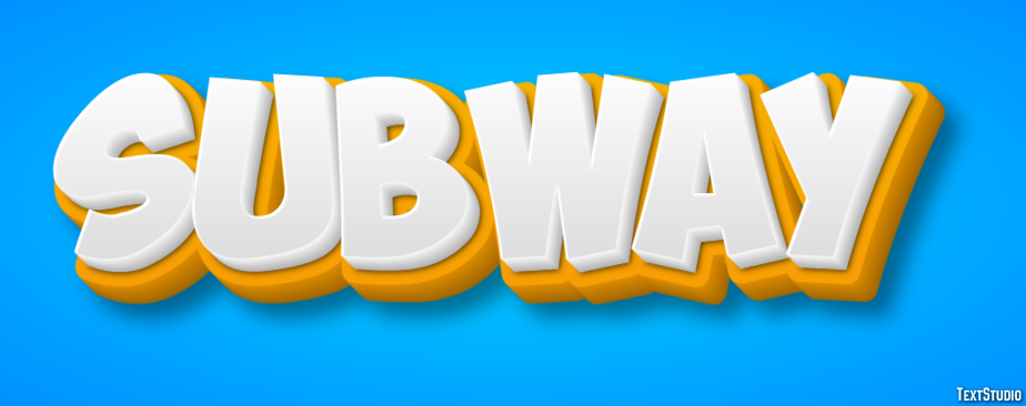 Subway Эффект текста