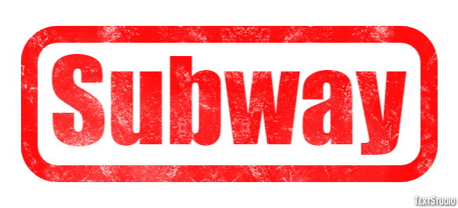 Subway Эффект текста