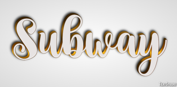 Subway Эффект текста