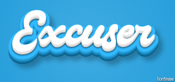 Excuser Effet de Texte
