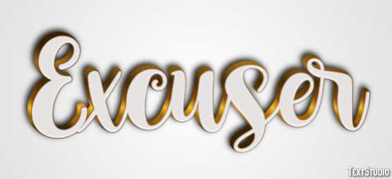 Excuser Effet de Texte