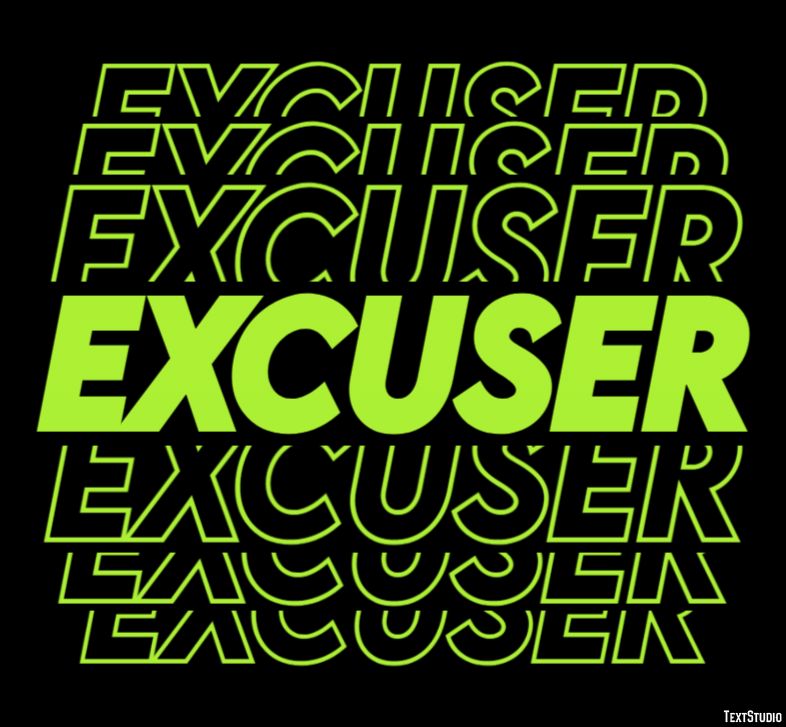 Excuser Effet de Texte