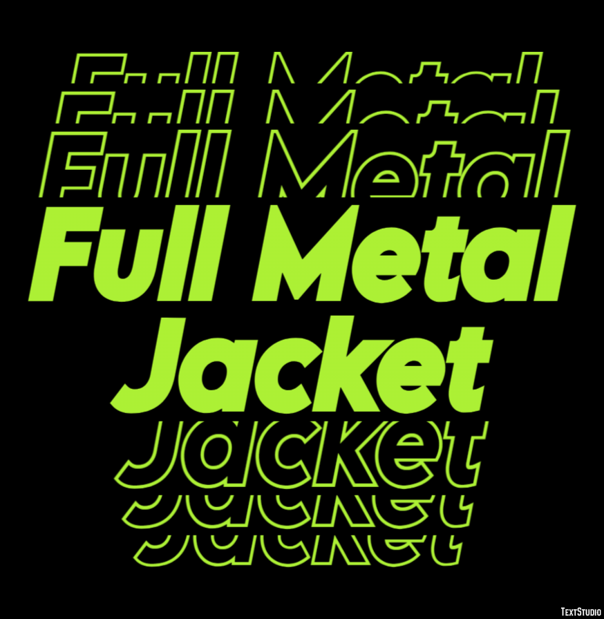 Full Metal Jacket Efekt tekstowy