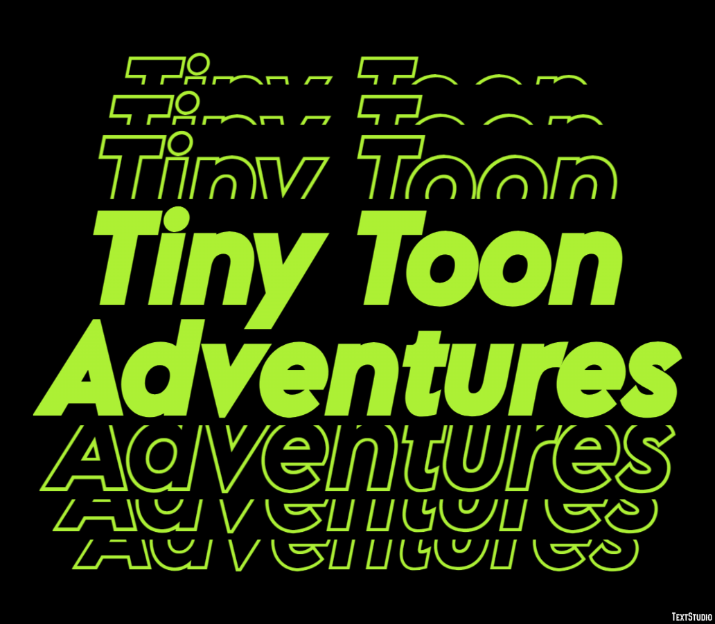 Tiny Toon Adventures Text Effect