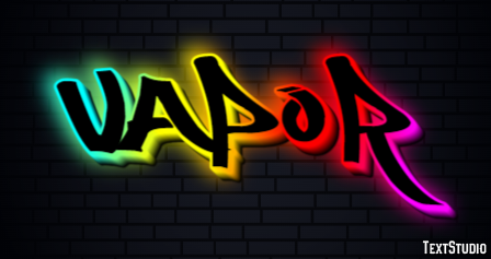 Vapor Efeito do texto