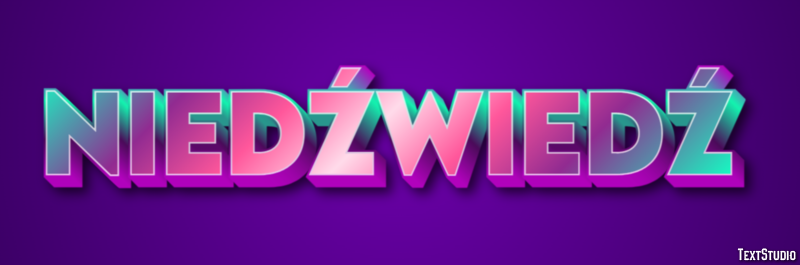 Niedźwiedź Efekt tekstowy