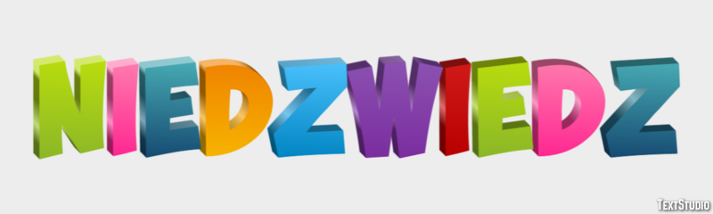 Niedźwiedź Efekt tekstowy
