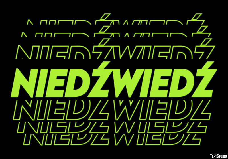 Niedźwiedź Efekt tekstowy