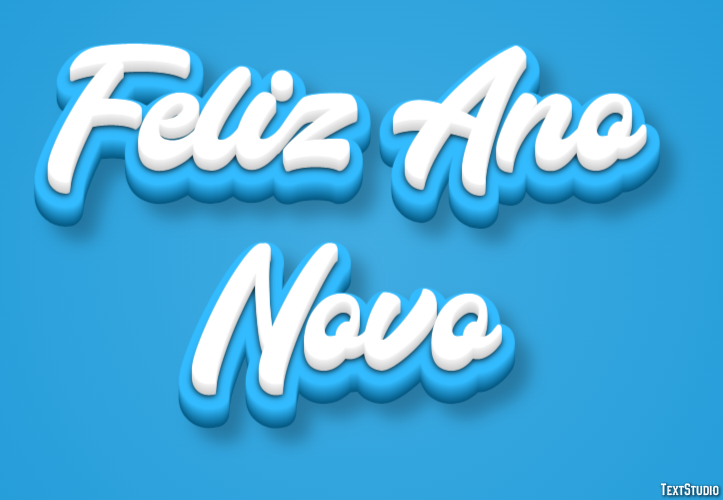 Feliz Ano Novo Efeito de texto