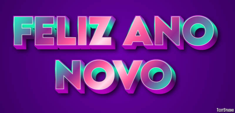Feliz Ano Novo Efeito do texto