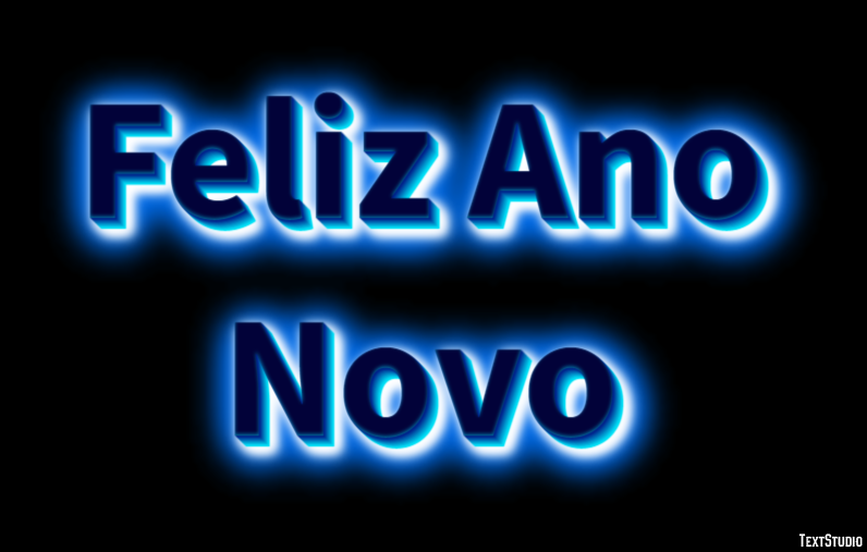 Feliz Ano Novo Efeito do texto