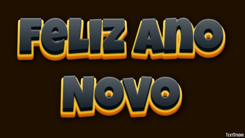 Feliz Ano Novo Efeito do texto