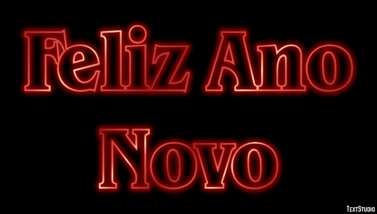 Feliz Ano Novo Efeito do texto