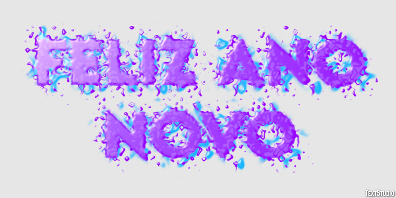 Feliz Ano Novo Efeito de texto