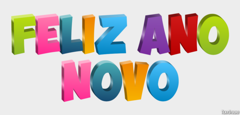 Feliz Ano Novo Efeito do texto