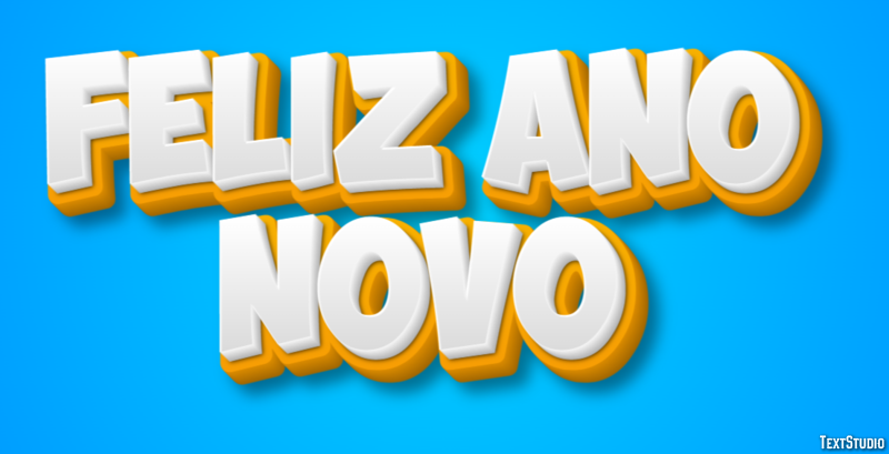 Feliz Ano Novo Efeito de texto