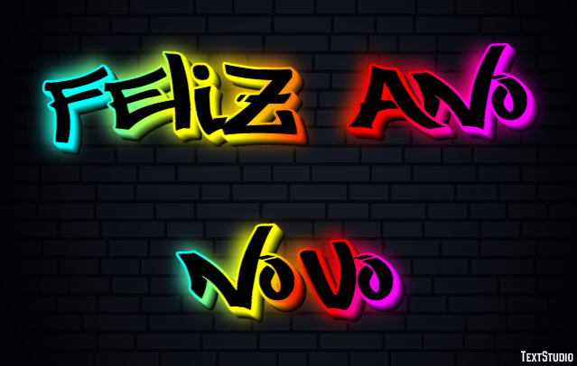 Feliz Ano Novo Efeito do texto