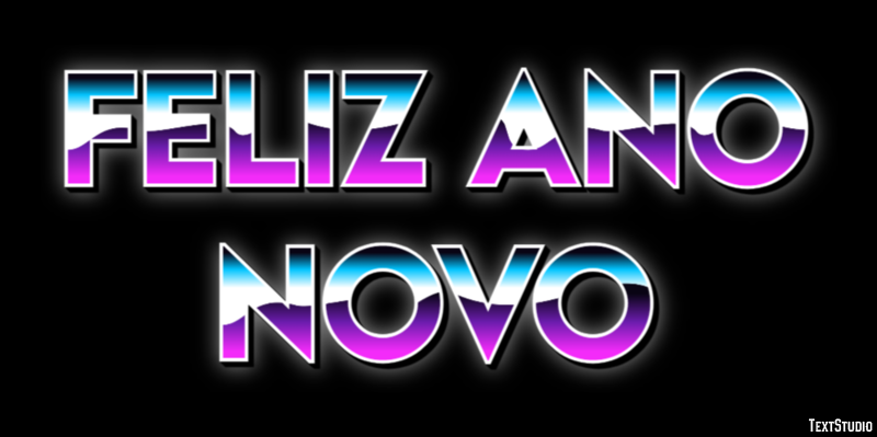 Feliz Ano Novo Efeito de texto