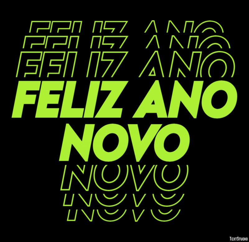 Feliz Ano Novo Efeito do texto