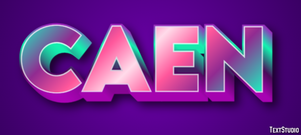 Caen Эффект текста