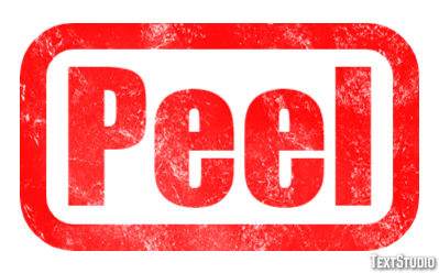 Peel Efekt tekstowy