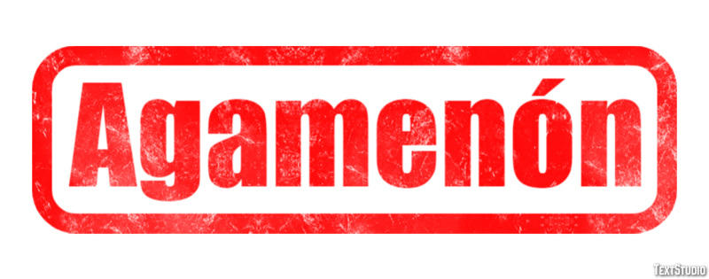 Agamenón Efecto de texto