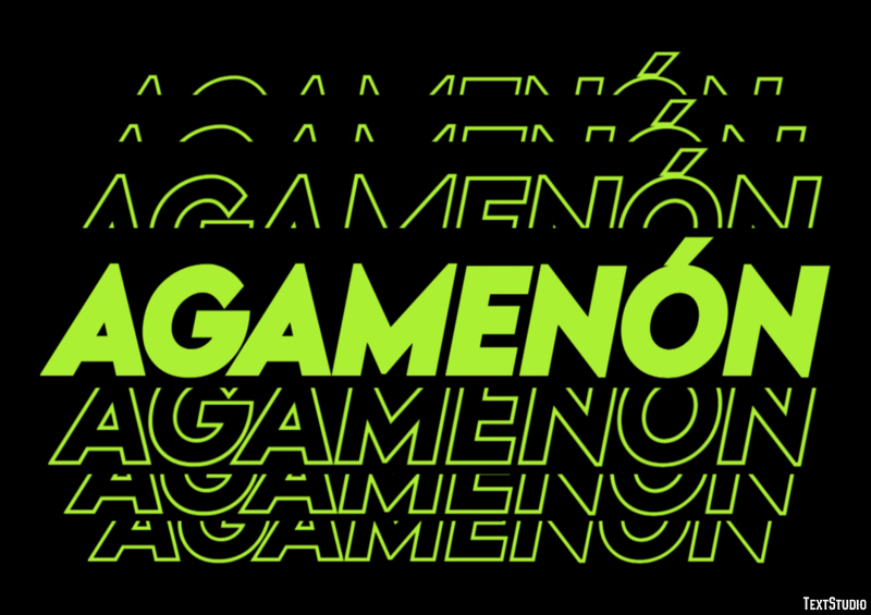 Agamenón Efecto de texto