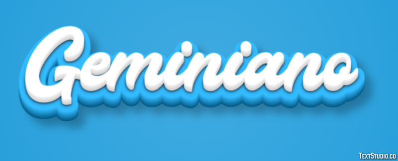 Geminiano Effetto testo