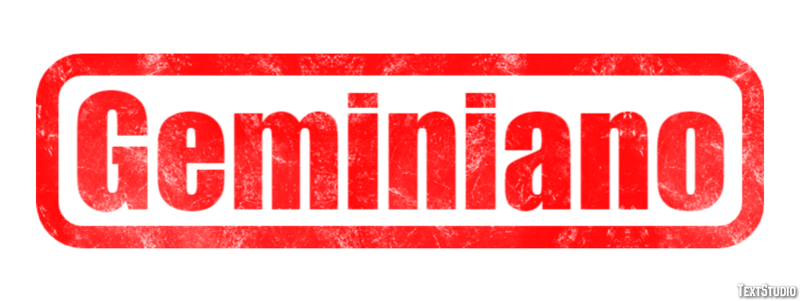 Geminiano Effetto testo
